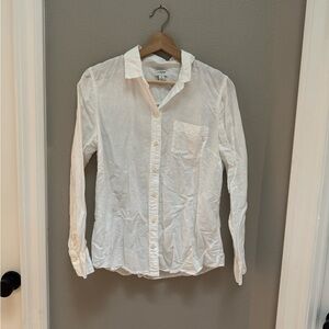 J. Crew linen blend button-down shirt.